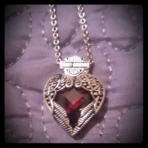 Harley Davidson Winged Heart Necklace